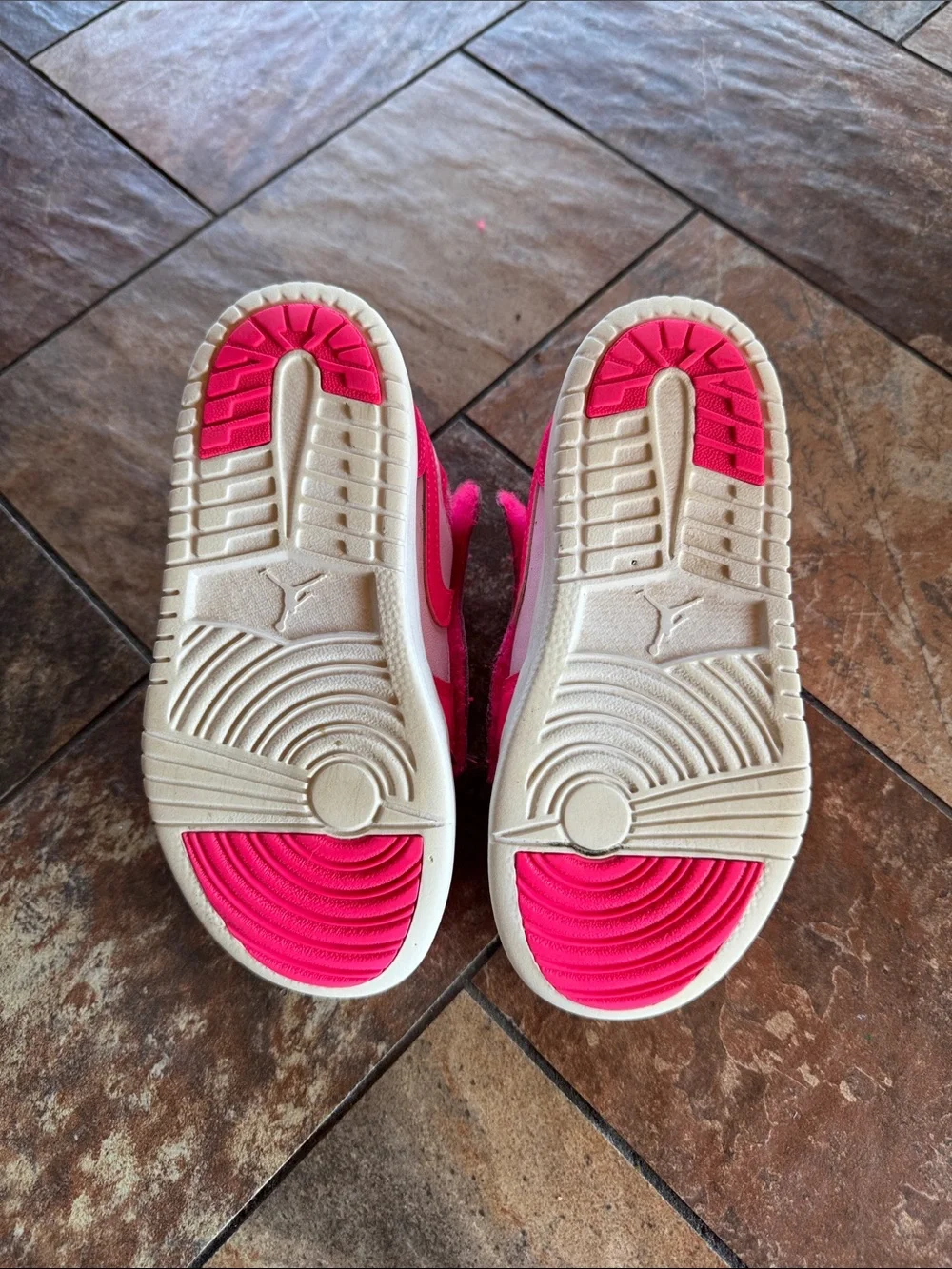 Nike Air Jordan Kids Hot Pink and Light Pink Low-Top Sneakers size (12c)